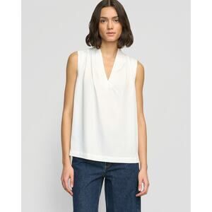 Modern Citizen Jae V-neck Sleeveless Blouse - S - Ivory